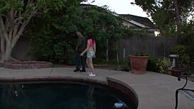 Cute sexy amateur moans during passionate fuck with older man