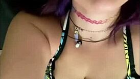 Amber feels intense pleasure squirting for daddy while he's away at work