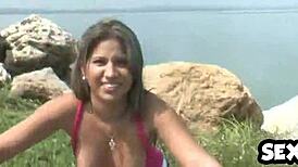 Amateur Colombian Teen 18+ Experiences First Time With Big Ass And Brunette Features