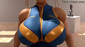 chun-li gets her big ass spanked and fucked in street compilation