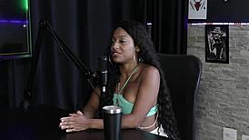 vicky in sheer red cosplay for group menage