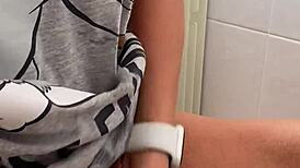 i gently caress my small clitoris in real morning masturbation