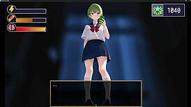 Green-Haired Girl Dominates With Facesitting