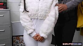 busty shoplifter stripped and groped by security guard's big cock at shoplyfterxxx