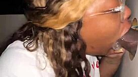 ebony bbw throats strangers bbc at glory hole