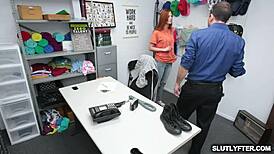 officer wrex bangs teen scarlett and cums on her face