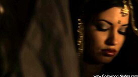 indian goddess revealing body in a sensual striptease