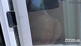 Jayne Doh's step mom suckled tits in hardcore POV interracial fucking with black cock