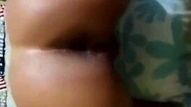 Amateur muff diving and licking hairy pussy