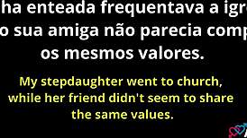 Husband fucks stepdaughter's friend