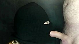 Step sister's hidden face sucks cock deeply