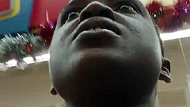 that nigerian bitch visits mall then masturbates in bathroom