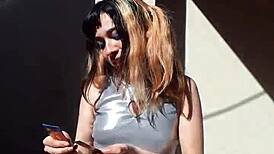 Bonneyuwu feels excited showing her body with cards