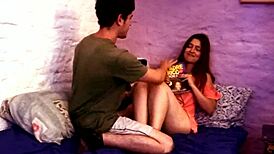 My Girlfriend Wanted To Study, But It Got So Hot That I Bathed Her In Cum With My Big Cock