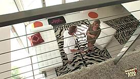 after the argument, I, the cheating blonde, get bent over for anal shower threesome with dp