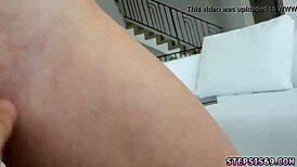 Teens battle for love with outdoor anal creampie action
