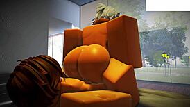 Roblox骚货硬核无套被内射灌满