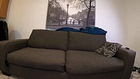 scarlett johnson choking and gagging on cock, needing cum left in her pussy