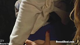 Busty Lesbian Slave Gets Big Black Strapon For Pussy Pleasure!