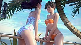 Intense Lesbian Anal Assfucking With Loud Moans Compilation