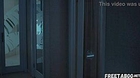 Sharing Bed with 18+ Stepsister on Vacation, Rough Anal Sex