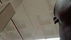 that nigerian bitch visits mall then masturbates in bathroom