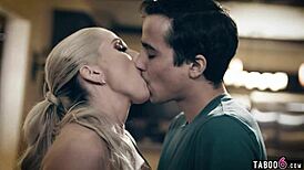 Young stepson seduces lonely milf stepmom with big ass for hardcore fucking.