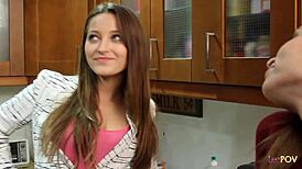 Office Inspiration Leads To Intimate Moments For Two Brunettes