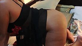 Ruby la culona moves her big ass while sucking a cock in her mouth.