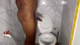 Shower with big black cock