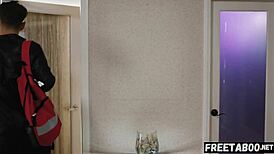 Sharing Bed with 18+ Stepsister on Vacation, Rough Anal Sex