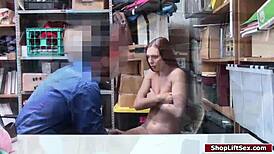 Lp officer seduces sexy czech shoplifter in the office