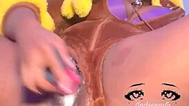 I squirted everywhere in my lopunny cosplay during horny masturbation.