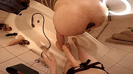 Girl Dominates Guy In Shower Femdom Close-Up