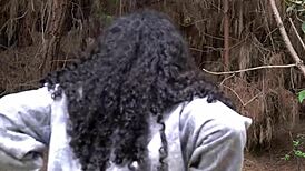 Girlfriend's Cheating Creampie with Huge Bbc in Woods