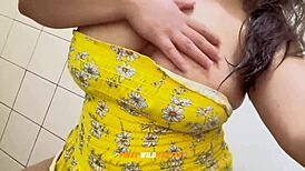 Libog na libog! Tita Emma squeezes big tits and fingers tight hairy kiffy for you!