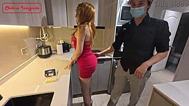 feeling punished as husband fucks maid hard