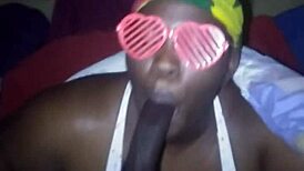 sloppy bbw blowjob with big black cock ends in massive facial 😋