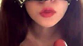 pov russian girl gives dildo blowjob with dirty talk facesitting fantasies anus on your tongue