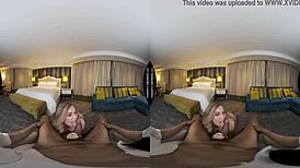 vr fun with petite rory knox taking big black cock 😍