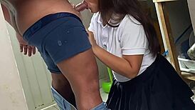 I help her grab something in the kitchen, then bend her over for sex!