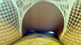 Morning Blowjob And Cowgirl Riding In White Fishnet.