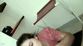 This blonde latina is sucking my cock without any control, licking and blowing intensely