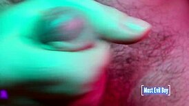 Feeling intense pleasure from frontal cumshot masturbation close-up