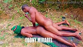 African Pornstar Fucked By The Road Side! Fairytale Becomes Reality!