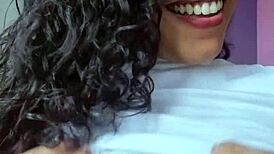 Hot Brazilian Brunette With Natural Breasts Asking You To Cum For Her.