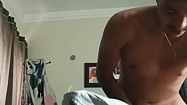 Destroying my friend's submissive ass with spanking