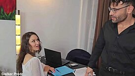 DAP goes rough with Kristina Grace as the slutty employee gets DP by boss and frustrated colleague.