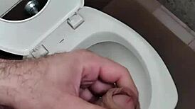 public bathroom handjob on small cock?