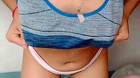 selene strips naked for neighbor's secret gaze